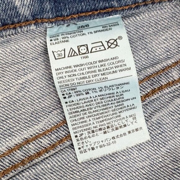 Banana Republic Womens High Rise Straight Denim Jeans Light Blue Size 28/6 - Picture 4 of 6